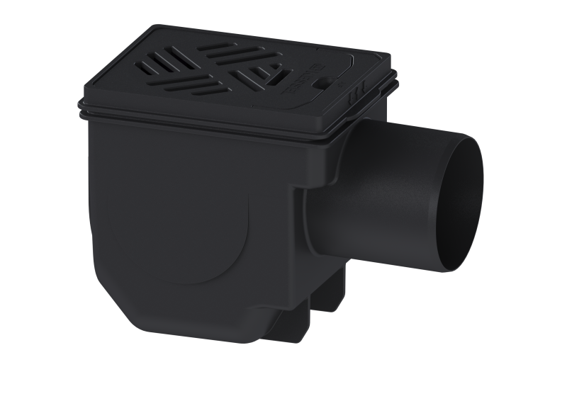 Kellerablauf Drehfix DN 100, Rost schwarz, Typ 5