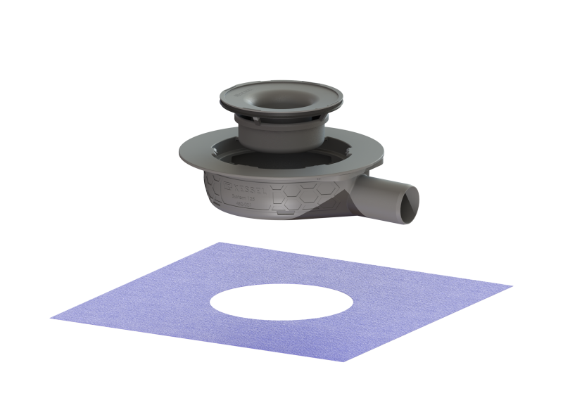 The Ultraflat 54 drain body DN40, enclWPM, Odour trap 22 mm