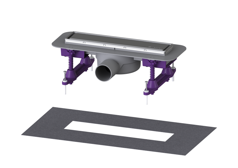 Shower channel Linearis Compact L: 300 mm, DN 50, enclWPM, 304SSTcov, K3