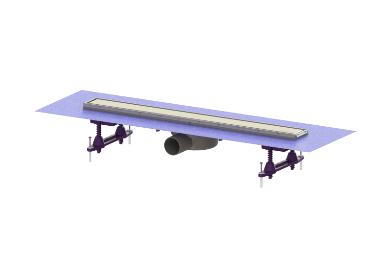 Duschrinne Linearis Compact L: 650 mm, DN 50, K 3, Multistop