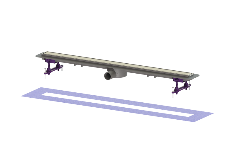 Shower channel Linearis Compact L: 1050 mm, DN50, enclWPM, 304SSTcov, K3