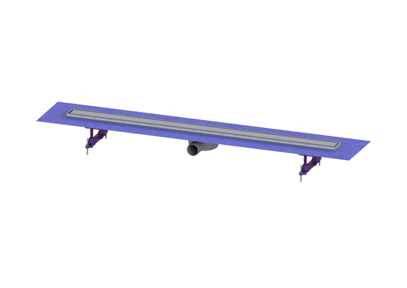 Shower channel Linearis Compact L: 1150 mm, DN 50, WaD, K 3, Multistop