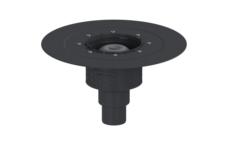 Ecoguss drain body glued flange, DN 50, Vertical outlet