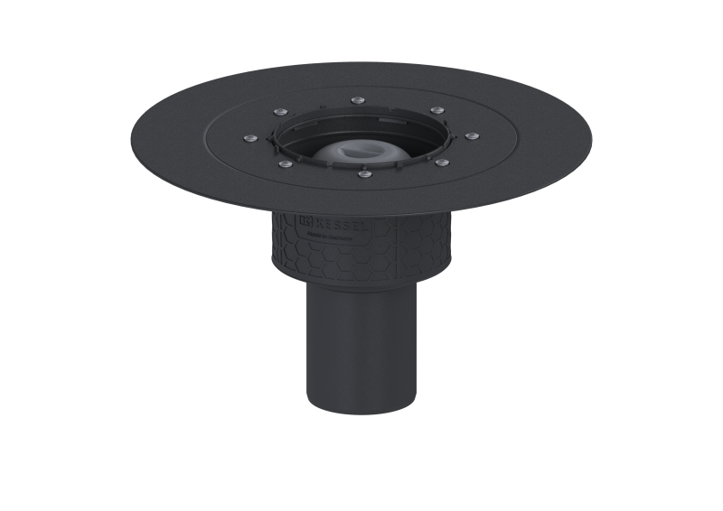 Ecoguss drain body glued flange, DN 80, Vertical outlet