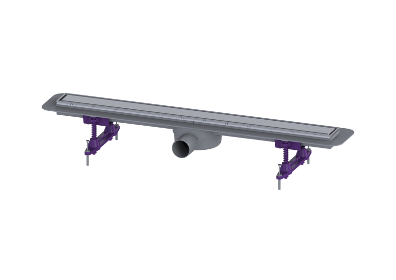 Aufsatzstück Ferrofix Klebefl. Sys 200, Schlitzrost, kippbar, V2A, K3