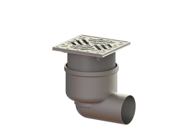 Ferrofix floor/roof drain DN 70, horizontal, Slotted grating | 1963-07-01