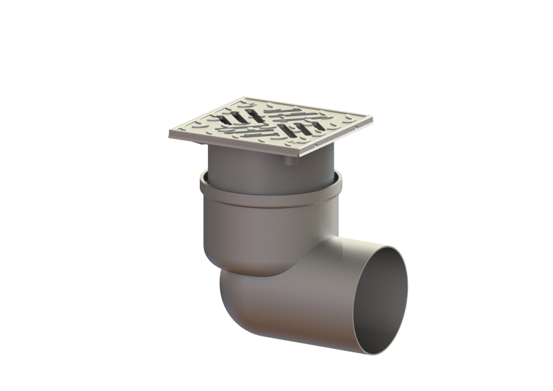 Ferrofix floor/roof drain DN 100, horizontal, Slotted grating | 1963-07-01