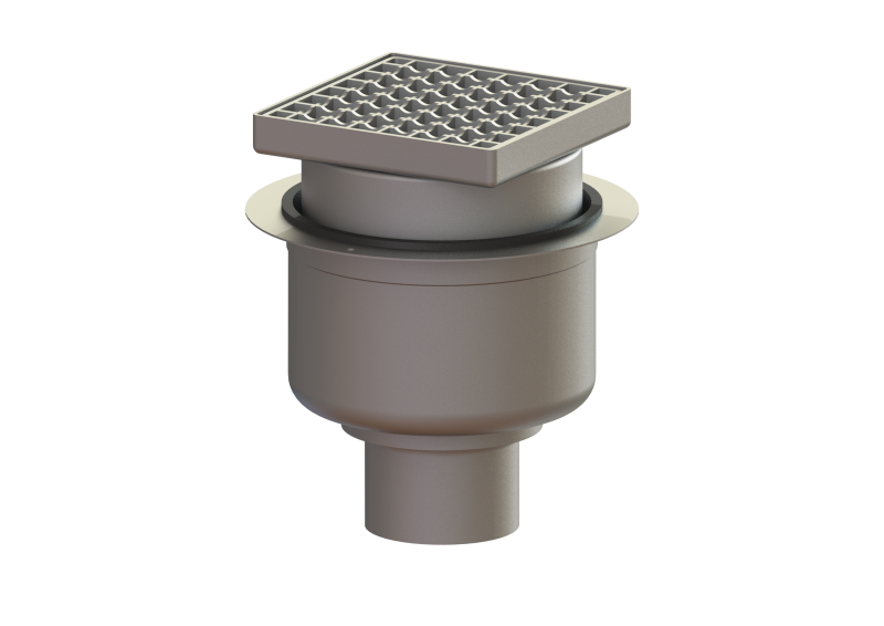 Ferrofix floor/roof drain Sys 200, vertical, Slotted grating | 1963-07-01