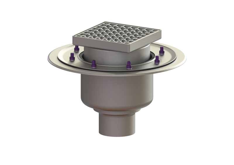 Ferrofix floor drain press, fl. Sys 200, vertical, Slotted grating | 1963-07-01