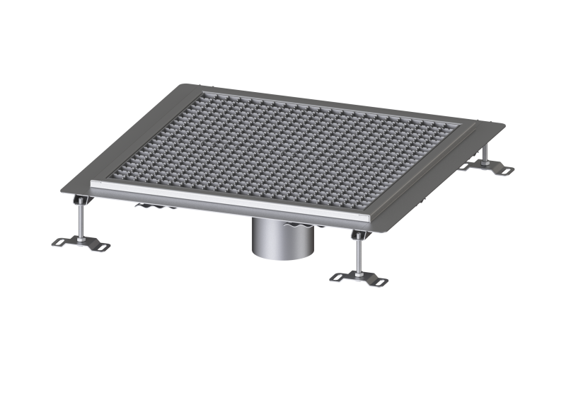 Bodenwanne Ferrofix Klebeflansch H: 15 mm, 600 x 600 mm