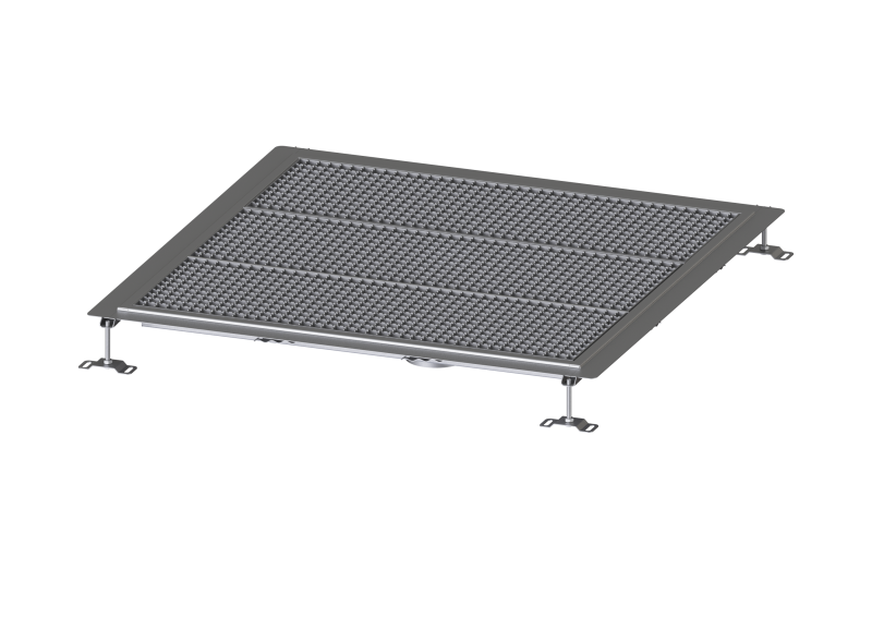 Bodenwanne Ferrofix Klebeflansch H: 6 mm, 1000 x 1000 mm