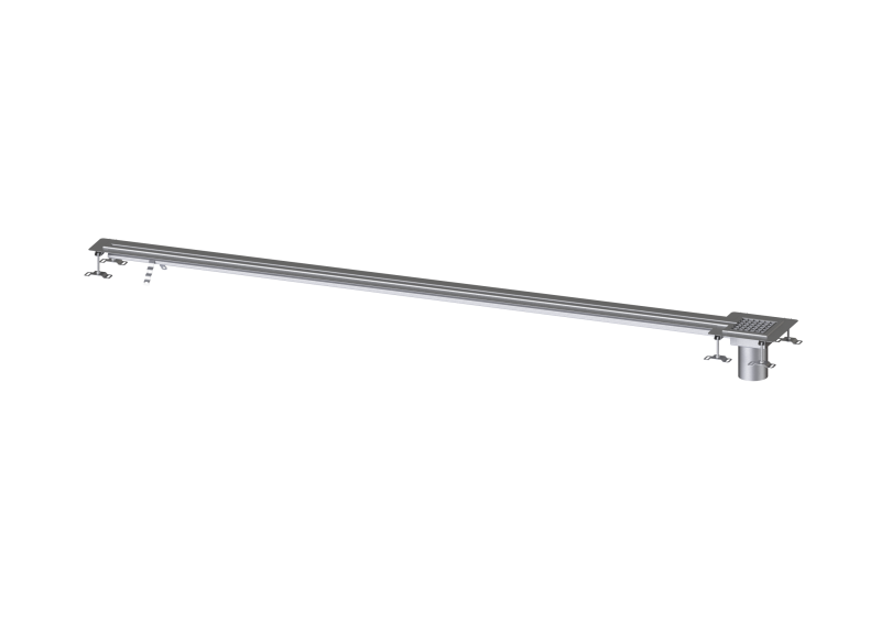 Schlitzrinne Ferrofix Klebeflansch H: 6 mm, 17x3000 mm, außen