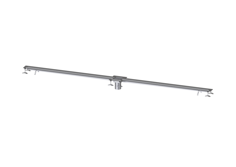 Schlitzrinne Ferrofix Klebeflansch H: 6 mm, 17x4000 mm, mittig