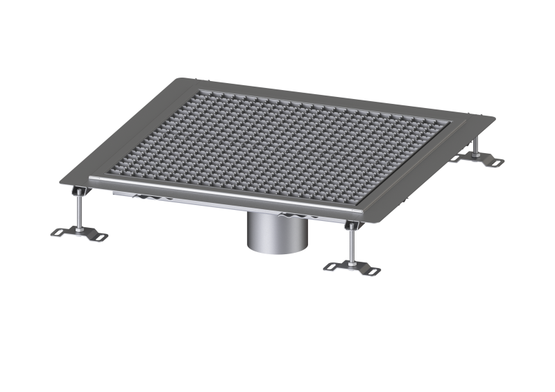 Bodenwanne Ferrofix Klebeflansch H: 6 mm, 600 x 600 mm