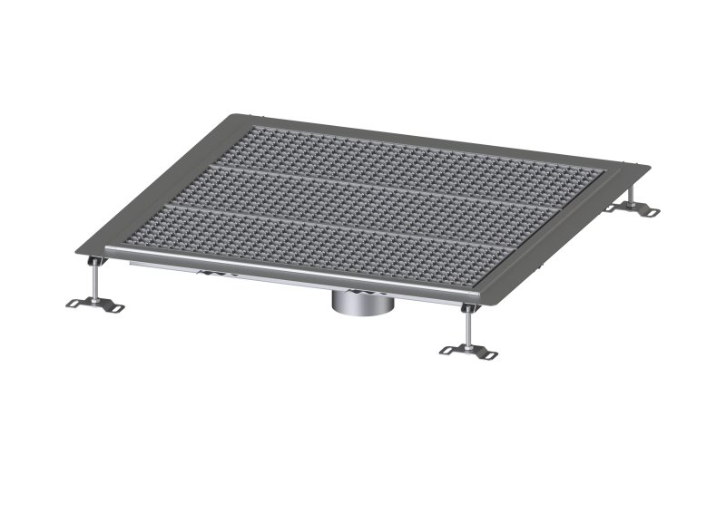 Bodenwanne Ferrofix Klebeflansch H: 6 mm, 800 x 800 mm