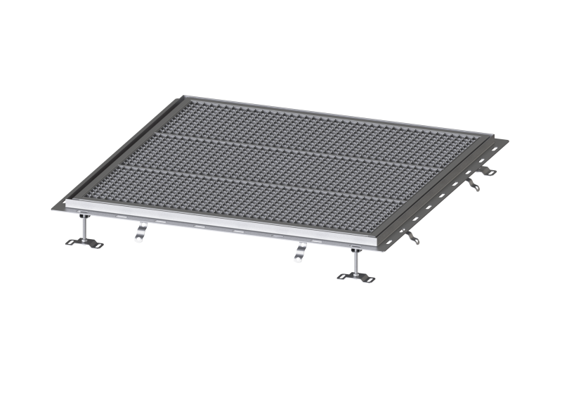 Bodenwanne Ferrofix m. Fliesenanschlusswinkel, 1000x1000 mm