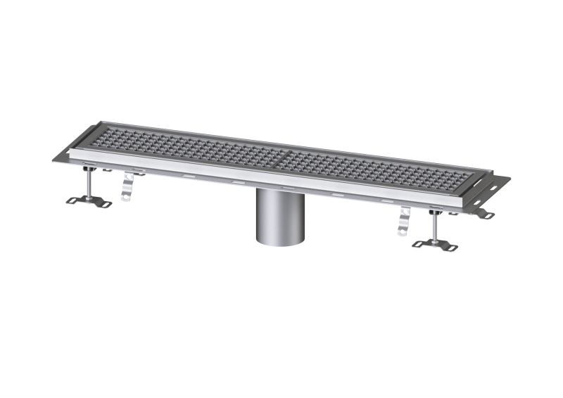 Kastenrinne Ferrofix m. Fliesenanschlusswinkel, 200 x 1050 mm
