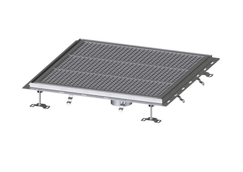 Bodenwanne Ferrofix m. Fliesenanschlusswinkel, 800 x 800 mm