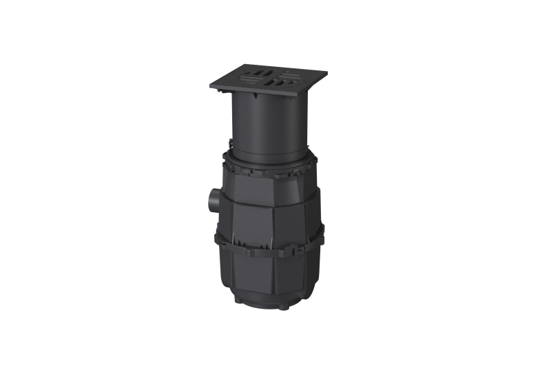 Yard drain System 400, DN 100, B, Submersed bend