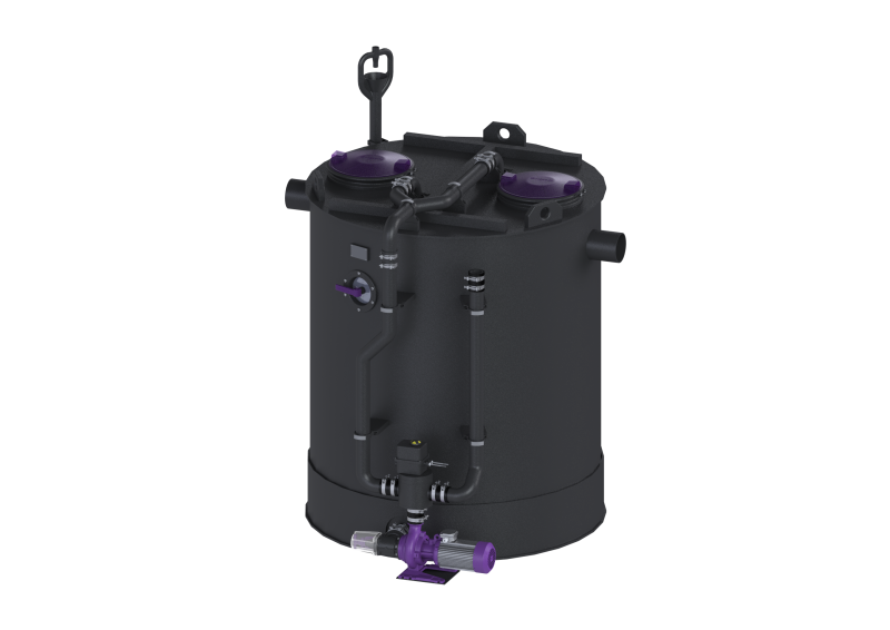 Fettabscheider EasyClean round free, NS 10, Auto Mix & Pump