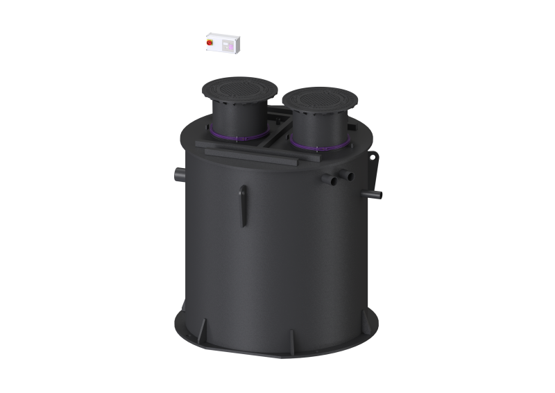 Fettabscheider EasyClean ground Multi, NS 7, Direct, 790-1200 mm, B, li