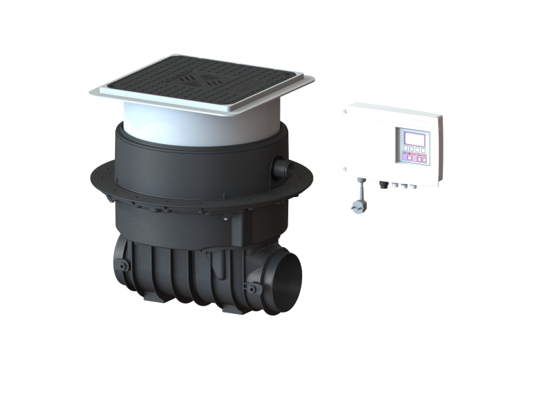 Rückstauhebeanlage Ecolift ohne Stutzen, Bodenpl., schwarz | 2013-01-01