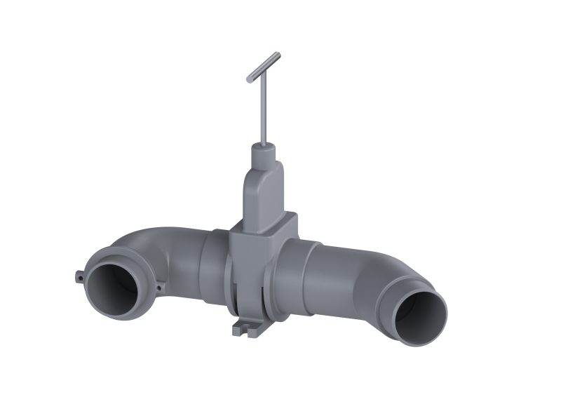 Pressure pipe with shut-off valve 