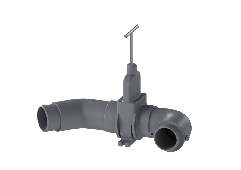 Pressure pipe with shut-off valve 