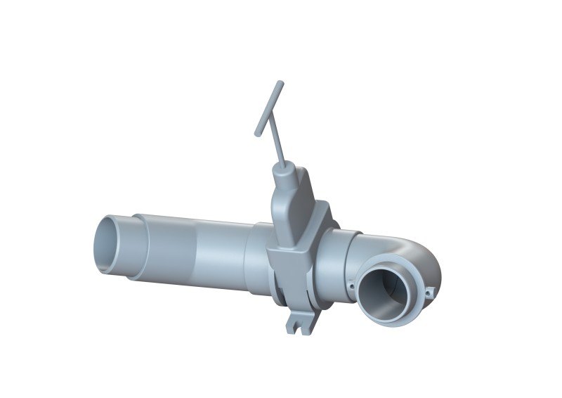 Pressure pipe with shut-off valve 