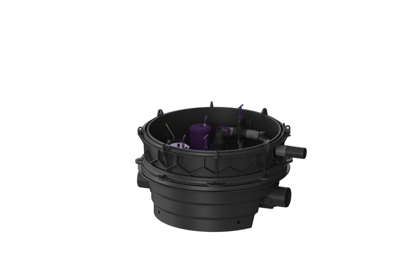 Rückstauhebeanlage Ecolift XL 2 mot. Klappen Duo ohne Schaltgerät 