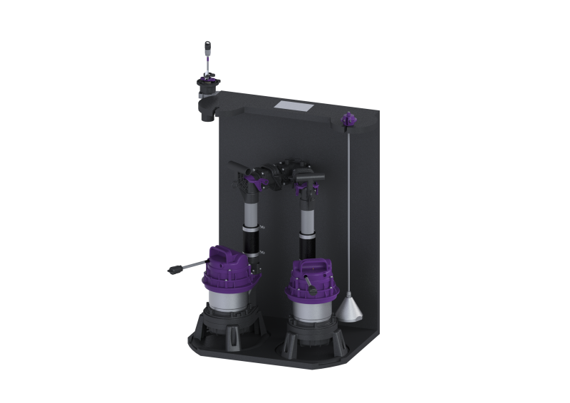 Pumpanlage Aquapump Retrofit Duo, GTF 1200, Tauchglocke