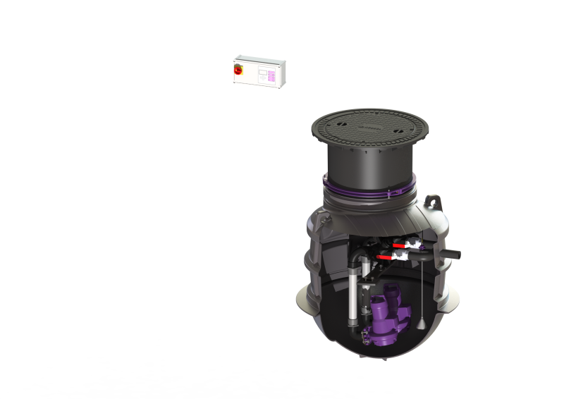 Pumpstation Aquapump XL Duo, Basic, AP 501,1400-1850 mm