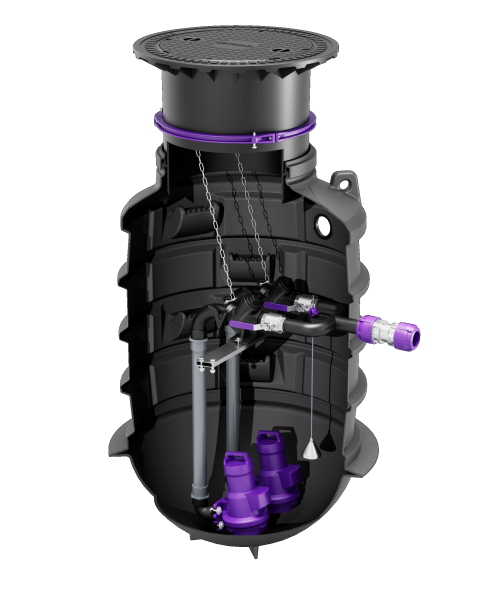 Pumpstation Aquapump XL Duo, Basic, AP 501,1900-2350 mm