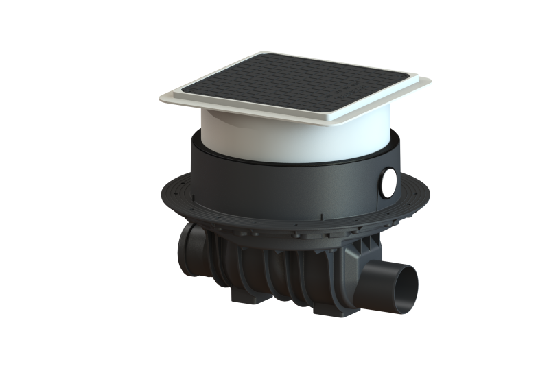 Reinigungsrohr Controlfix DN 100, Bodenplatte, schwarz | 2011-01-01