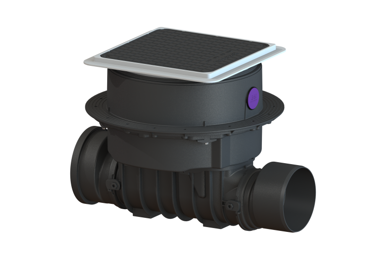 Reinigungsrohr Controlfix DN 200, Bodenplatte, schwarz | 2011-01-01