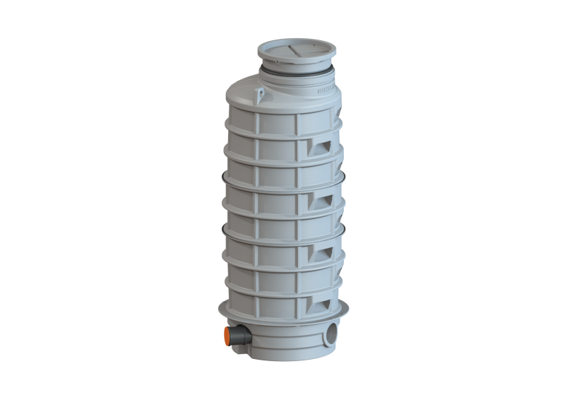 Backwater chamber LW 1000 Inlet DN 150, Outlet DN 150, 2680 mm