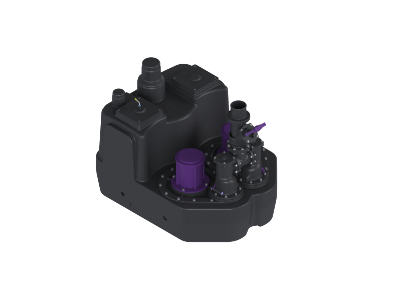 Hebeanlage Aqualift XL 200 l Duo, SPF 1500-S3, Schieber, CN