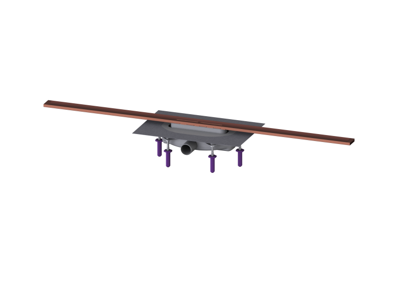 Duschrinne Linearis Infinity 60 L: 1100 mm, DN 40, Copper, gebürstet | 2021-04-01