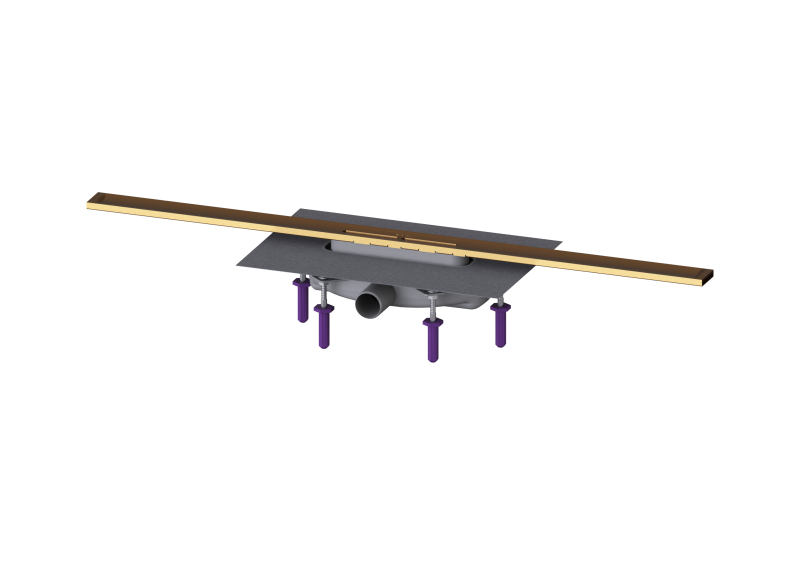 Duschrinne Linearis Infinity 60 L: 900 mm, DN 40, Bronze, gebürstet | 2021-04-01