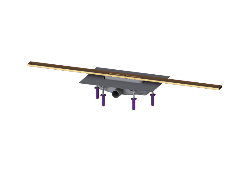 Duschrinne Linearis Infinity 60 L: 1000 mm, DN 40, Bronze, gebürstet | 2021-04-01
