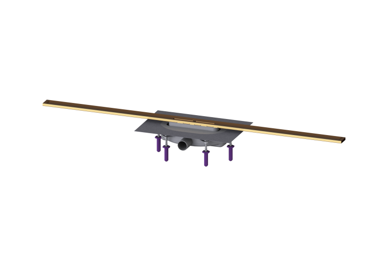 Duschrinne Linearis Infinity 60 L: 1200 mm, DN 40, Bronze, gebürstet | 2021-04-01