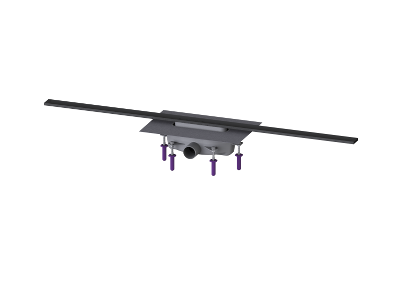 Duschrinne Linearis Infinity 90 L: 1200 mm, DN 50, Black, gebürstet | 2021-04-01