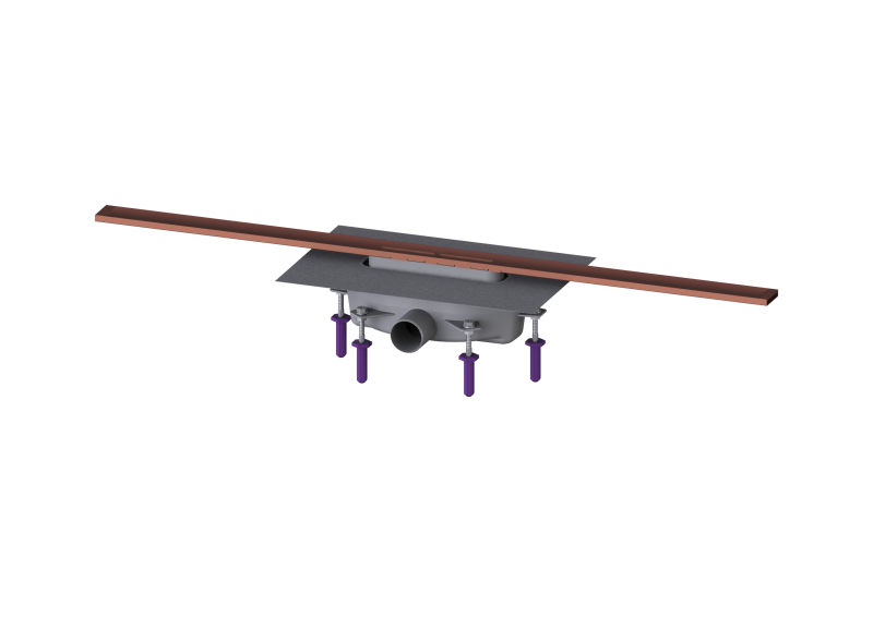Duschrinne Linearis Infinity 90 L: 1000 mm, DN 50, Copper, gebürstet | 2021-04-01
