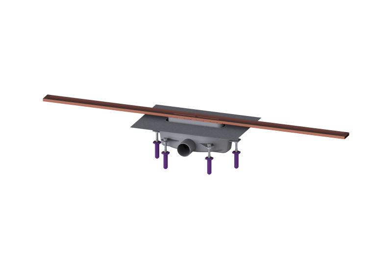 Duschrinne Linearis Infinity 90 L: 1100 mm, DN 50, Copper, gebürstet | 2021-04-01