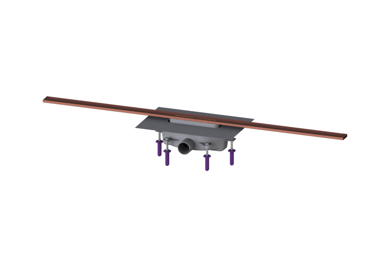 Duschrinne Linearis Infinity 90 L: 1200 mm, DN 50, Copper, gebürstet | 2021-04-01