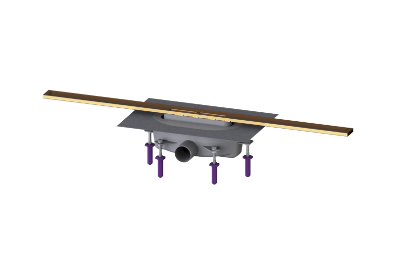 Duschrinne Linearis Infinity 90 L: 900 mm, DN 50, Bronze, gebürstet | 2021-04-01