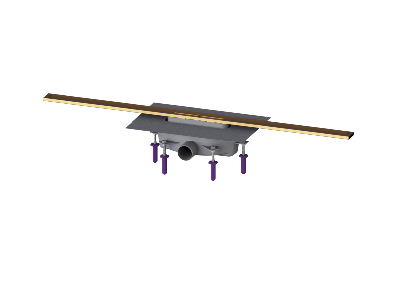 Duschrinne Linearis Infinity 90 L: 1000 mm, DN 50, Bronze, gebürstet | 2021-04-01