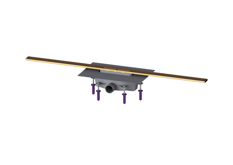 Duschrinne Linearis Infinity 90 L: 1100 mm, DN 50, Bronze, gebürstet | 2021-04-01