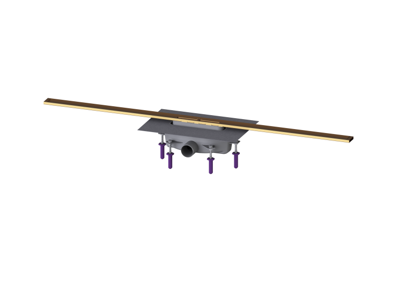 Duschrinne Linearis Infinity 90 L: 1200 mm, DN 50, Bronze gebürstet | 2021-04-01