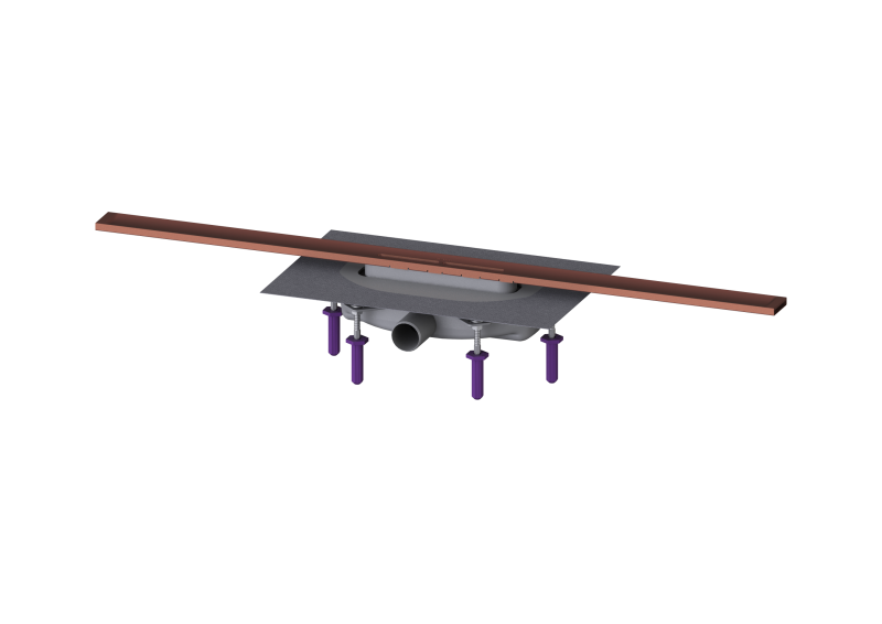 Duschrinne Linearis Infinity 60 L: 900 mm, DN 40, Copper, geb., Megastop | 2021-04-01